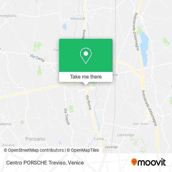 Centro PORSCHE Treviso map