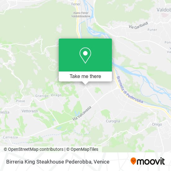 Birreria King Steakhouse Pederobba map