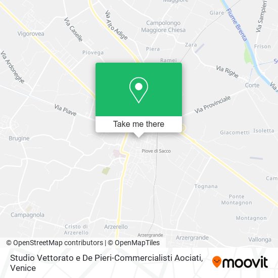 Studio Vettorato e De Pieri-Commercialisti Aociati map