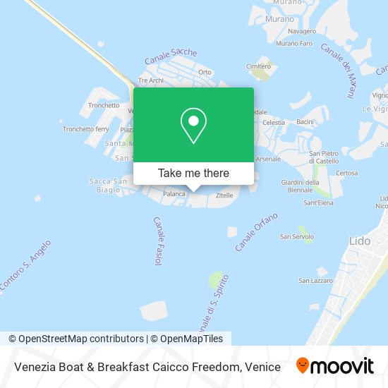 Venezia Boat & Breakfast Caicco Freedom map