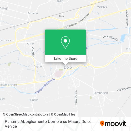 Panama Abbigliamento Uomo e su Misura Dolo map