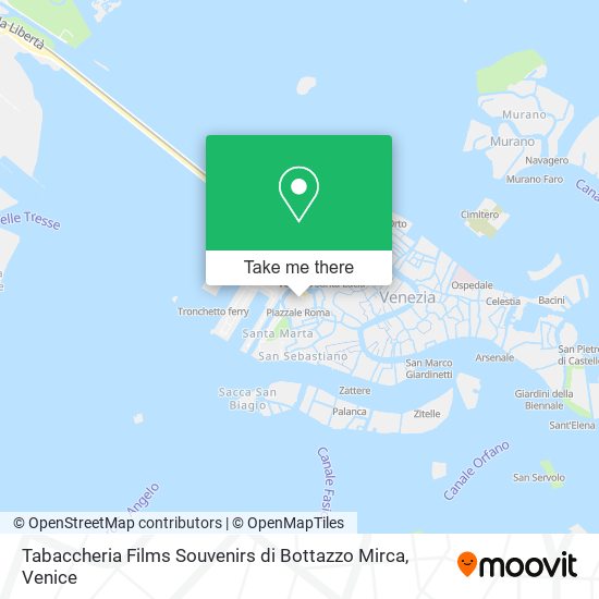 Tabaccheria Films Souvenirs di Bottazzo Mirca map