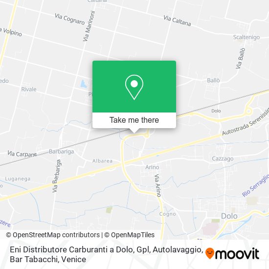 Eni Distributore Carburanti a Dolo, Gpl, Autolavaggio, Bar Tabacchi map
