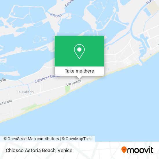 Chiosco Astoria Beach map