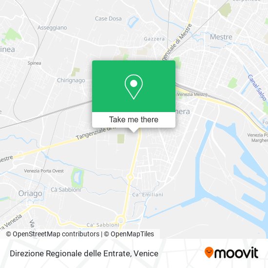 Direzione Regionale delle Entrate map