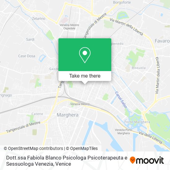 Dott.ssa Fabiola Blanco Psicologa Psicoterapeuta e Sessuologa Venezia map