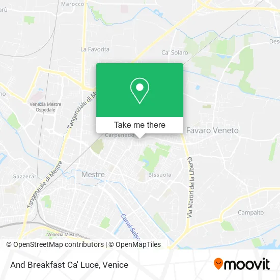 And Breakfast Ca' Luce map