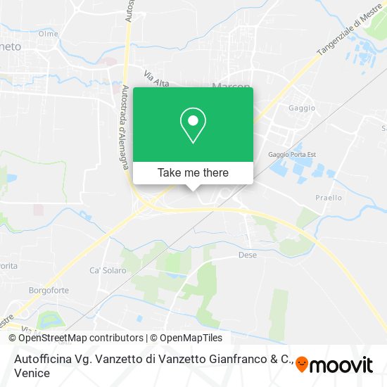 Autofficina Vg. Vanzetto di Vanzetto Gianfranco & C. map