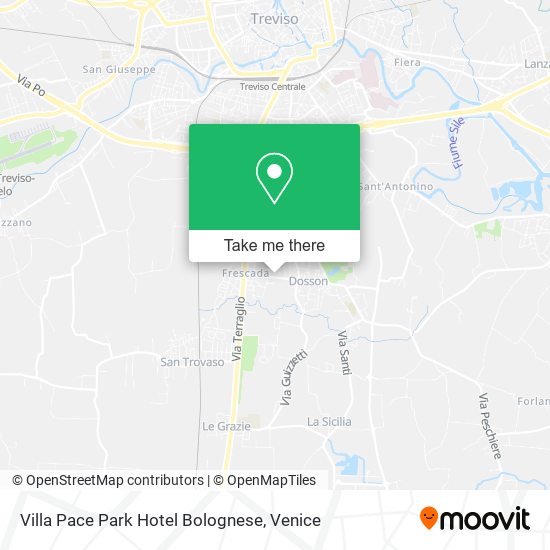 Villa Pace Park Hotel Bolognese map