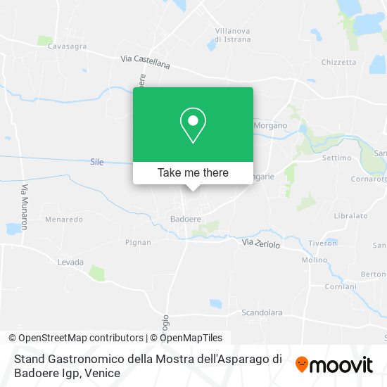 Stand Gastronomico della Mostra dell'Asparago di Badoere Igp map