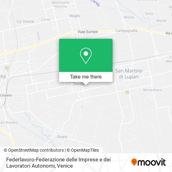 Federlavoro-Federazione delle Imprese e dei Lavoratori Autonomi map