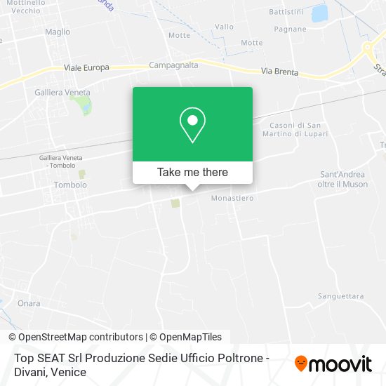 Top SEAT Srl Produzione Sedie Ufficio Poltrone - Divani map
