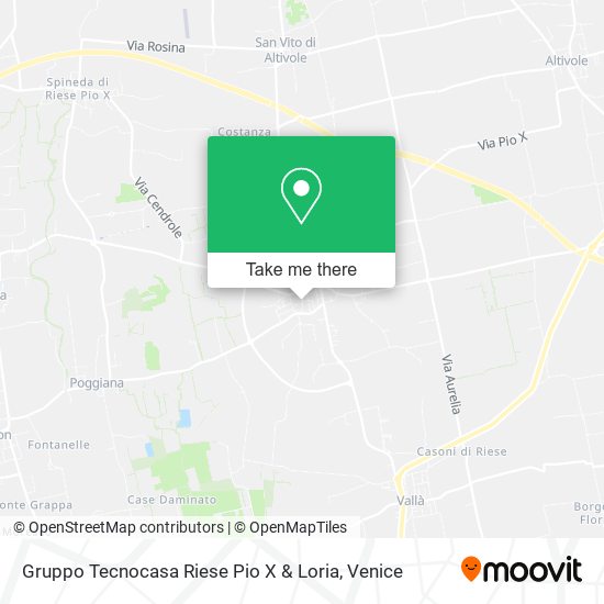 Gruppo Tecnocasa Riese Pio X & Loria map