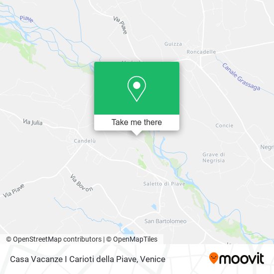 Casa Vacanze I Carioti della Piave map