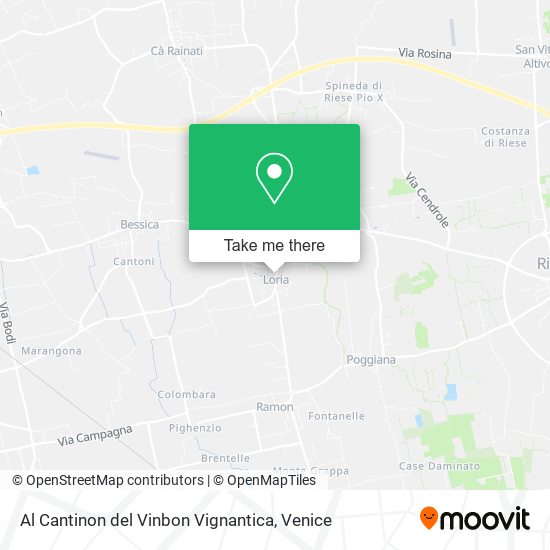 Al Cantinon del Vinbon Vignantica map