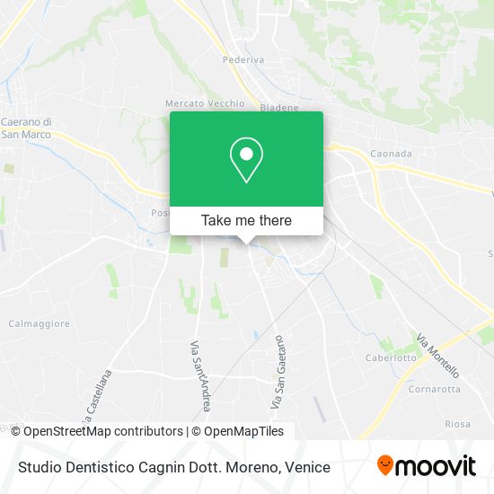 Studio Dentistico Cagnin Dott. Moreno map