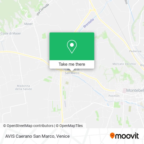 AVIS Caerano San Marco map