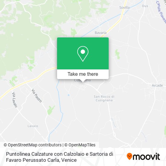 Puntolinea Calzature con Calzolaio e Sartoria di Favaro Perussato Carla map