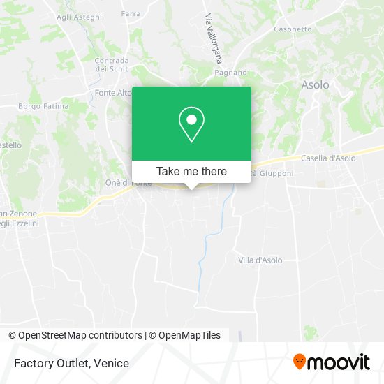 Factory Outlet map