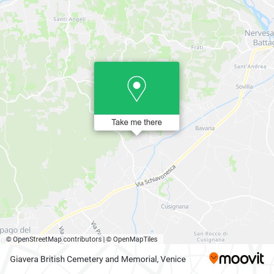 Giavera British Cemetery and Memorial map