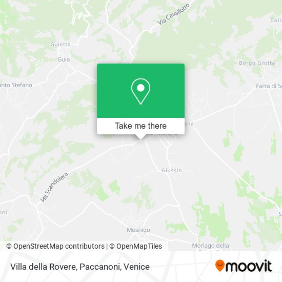 Villa della Rovere, Paccanoni map