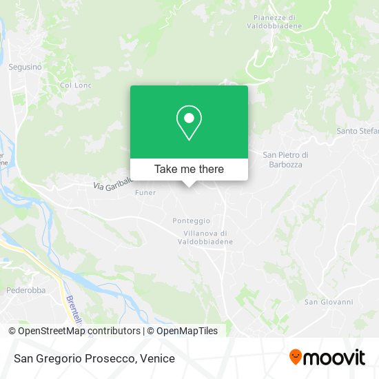 San Gregorio Prosecco map