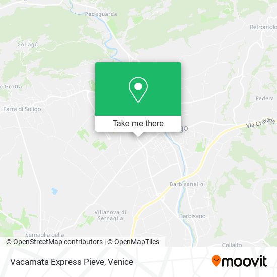 Vacamata Express Pieve map