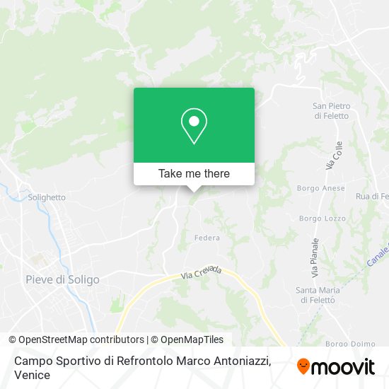 Campo Sportivo di Refrontolo Marco Antoniazzi map