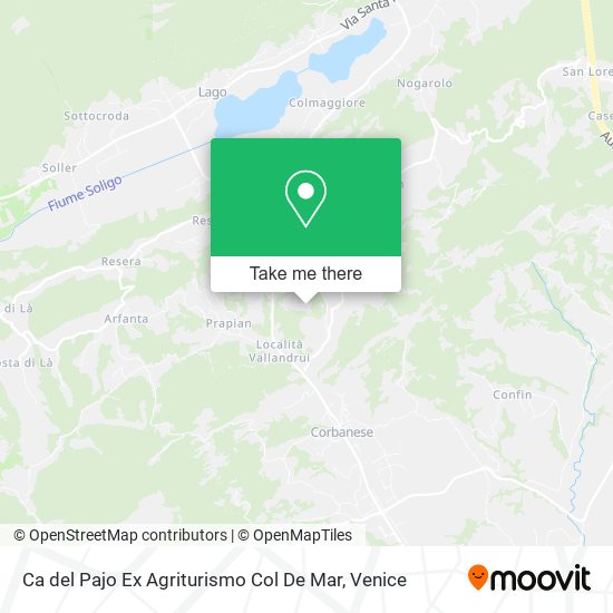 Ca del Pajo Ex Agriturismo Col De Mar map