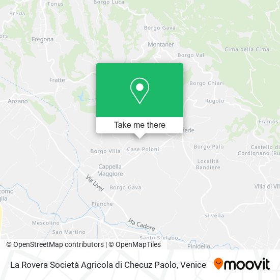 La Rovera Società Agricola di Checuz Paolo map