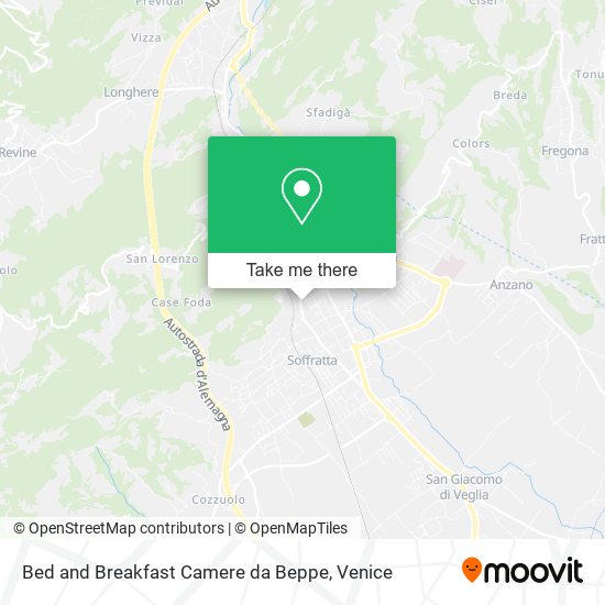 Bed and Breakfast Camere da Beppe map