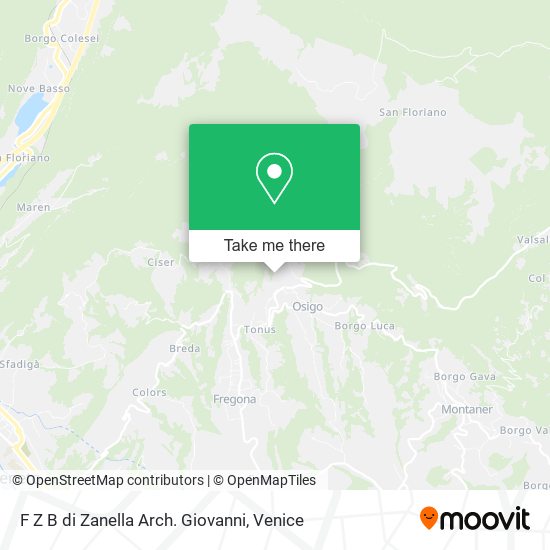 F Z B di Zanella Arch. Giovanni map