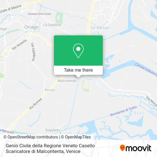 Genio Civile della Regione Veneto Casello Scaricatore di Malcontenta map
