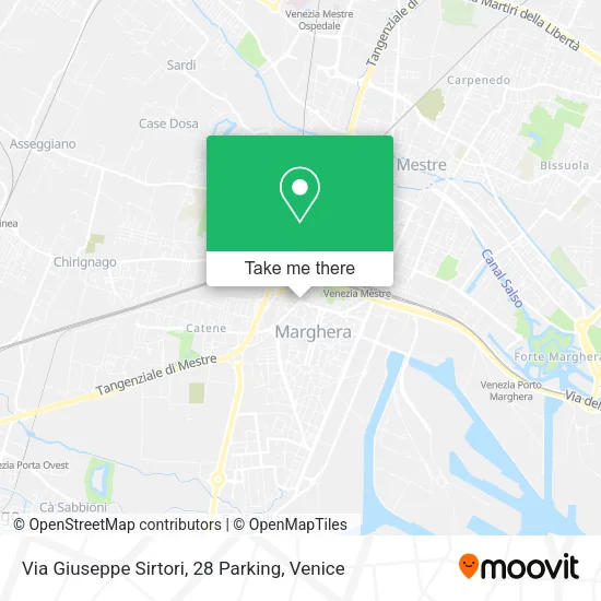 Via Giuseppe Sirtori, 28 Parking map