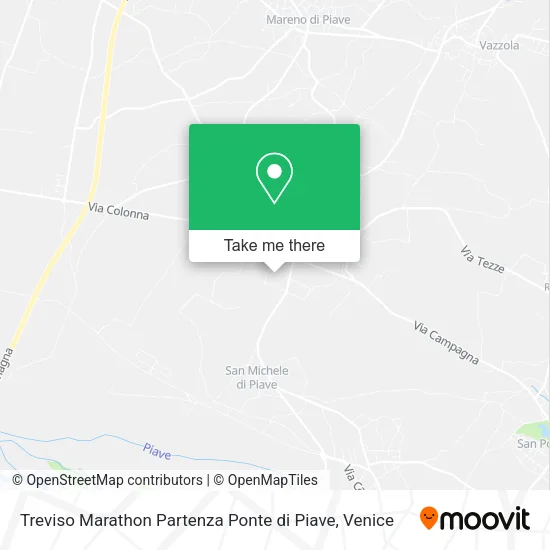 Treviso Marathon Partenza Ponte di Piave map