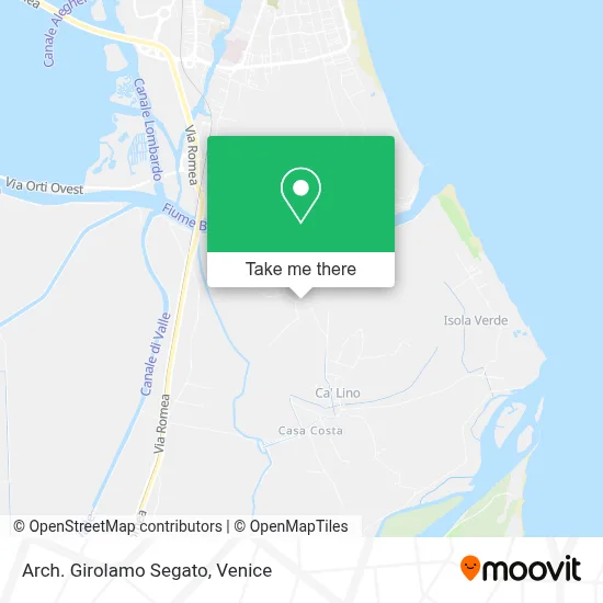 Arch. Girolamo Segato map