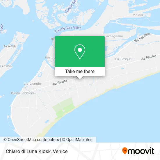 Chiaro di Luna Kiosk map