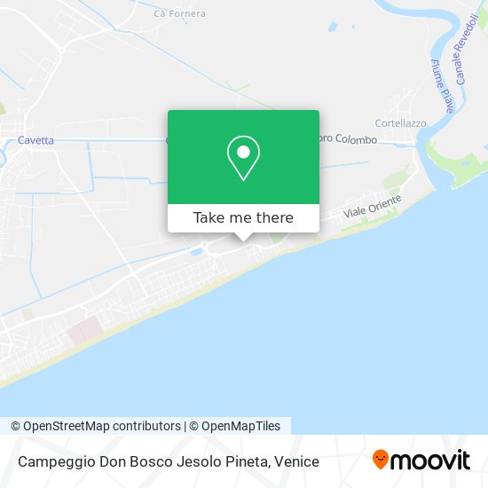 Campeggio Don Bosco Jesolo Pineta map