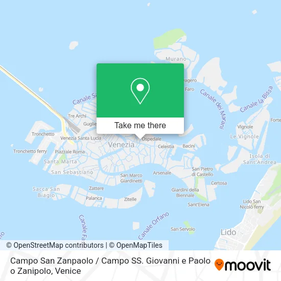Campo San Zanpaolo / Campo SS. Giovanni e Paolo o Zanipolo map