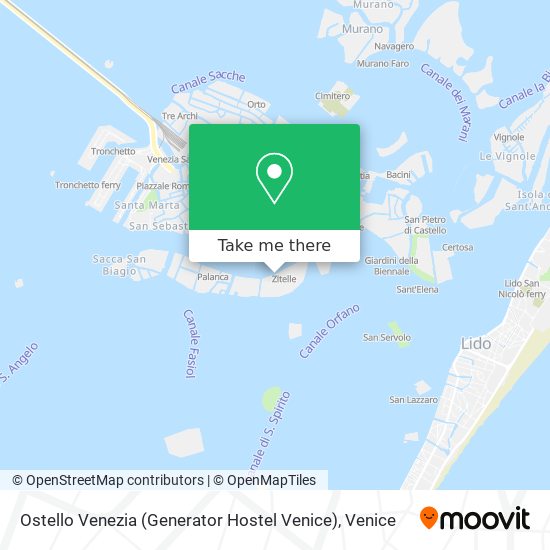 Ostello Venezia (Generator Hostel Venice) map