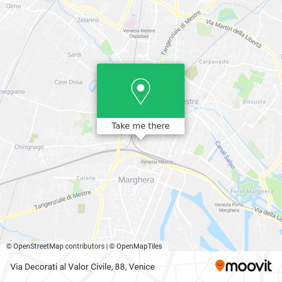 Via Decorati al Valor Civile, 88 map