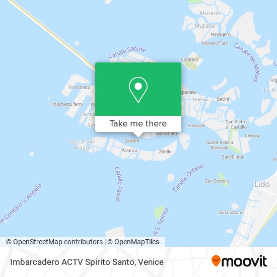 Imbarcadero ACTV Spirito Santo map