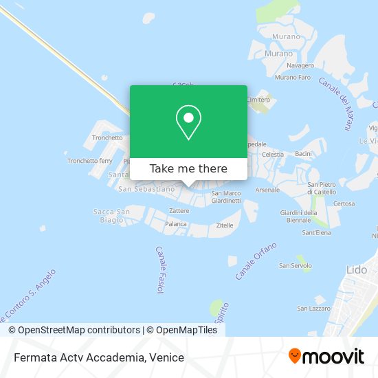 Fermata Actv Accademia map