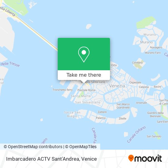 Imbarcadero ACTV Sant'Andrea map