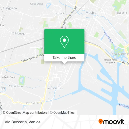 Via Beccaria map