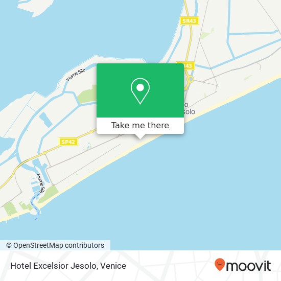 Hotel Excelsior Jesolo map