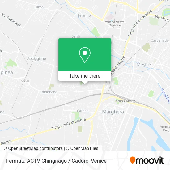 Fermata ACTV Chirignago / Cadoro map