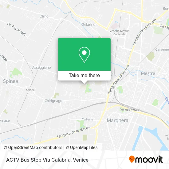 ACTV Bus Stop Via Calabria map