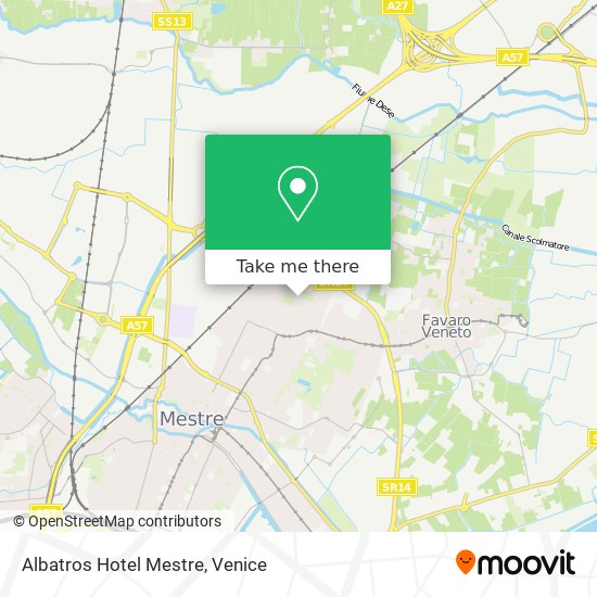 Albatros Hotel Mestre map