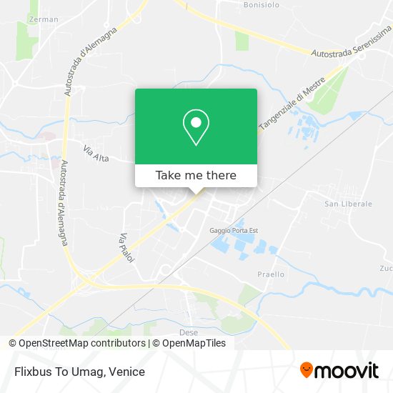 Flixbus To Umag map